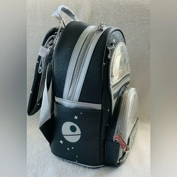 SALE - Loungefly Disney Parks Star Wars Grogu Mandalorian Glow In Dark Backpack - Picture 2 of 14